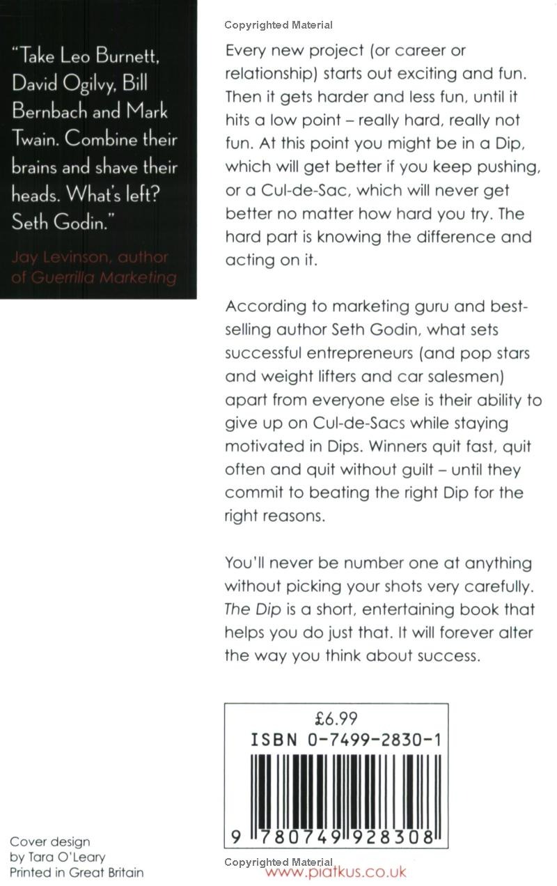 the dip - the extraordinary benefits of knowing when to quit (and when to stick) - Ảnh 6