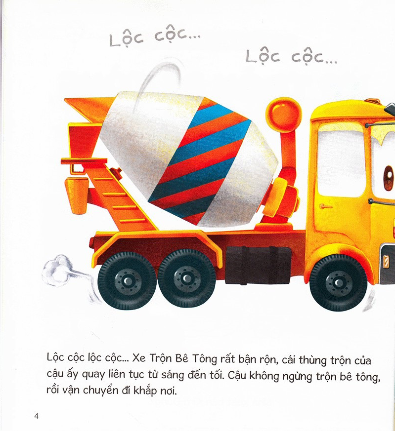 thế giới xe công trình - xe trộn bê tông vất vả (tái bản 2019) - Ảnh 3