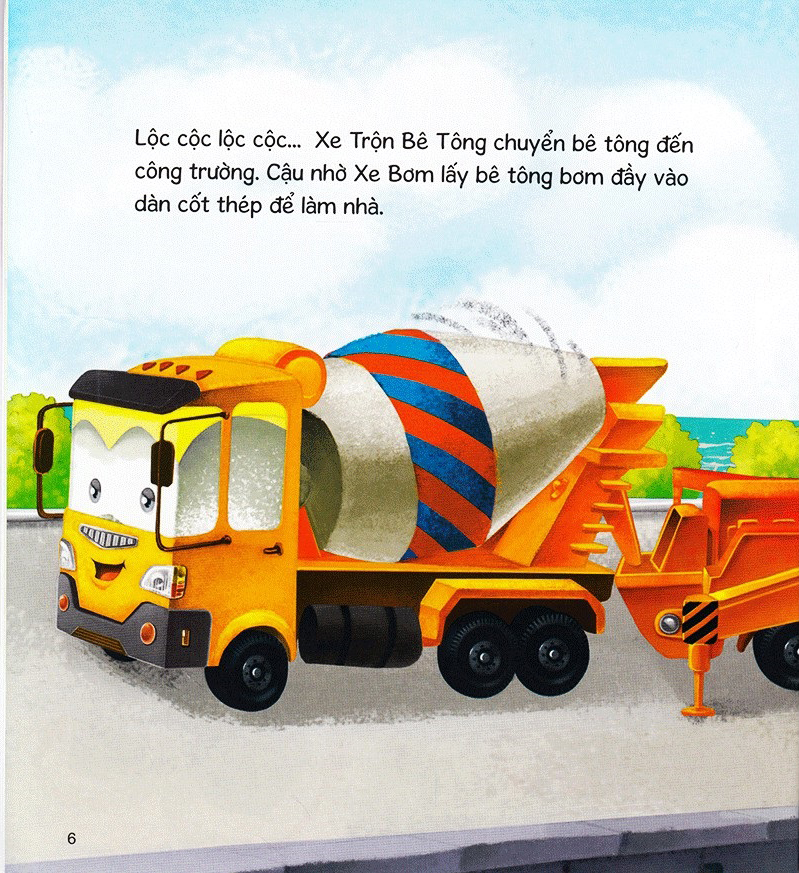 thế giới xe công trình - xe trộn bê tông vất vả (tái bản 2019) - Ảnh 5