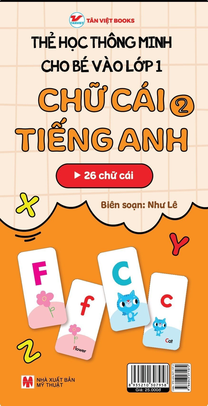 thẻ học thông minh cho bé vào lớp 1 - chữ cái tiếng anh 2 (tái bản 2025) - Ảnh 2