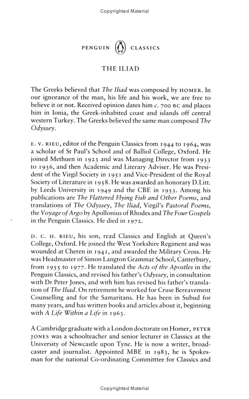 the iliad (penguin classic) - Ảnh 2