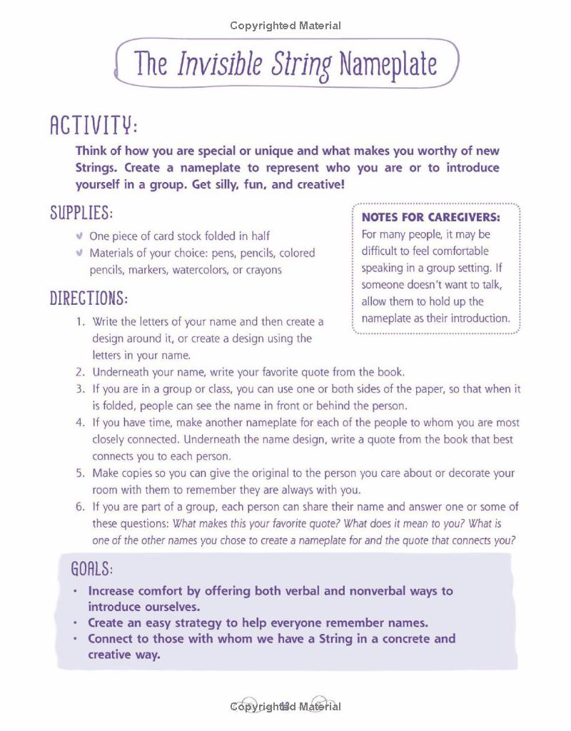 the invisible string workbook: creative activities to comfort, calm, and connect - Ảnh 10