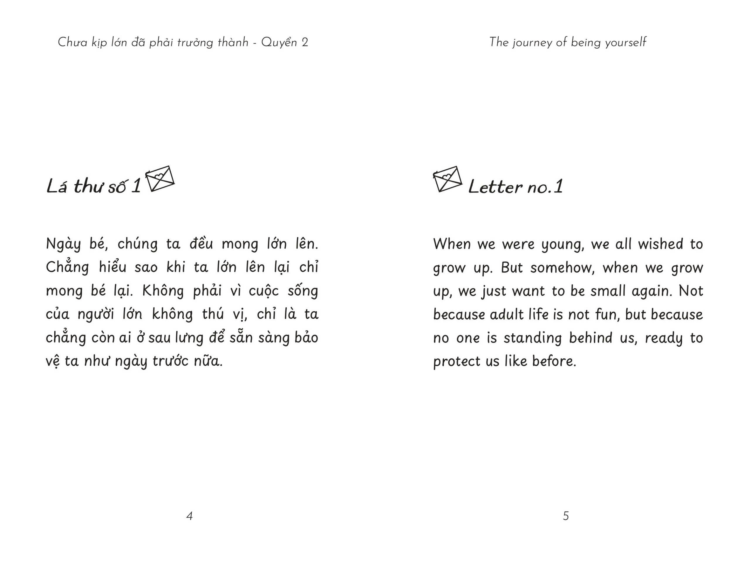 the journey of being yourself - chưa kịp lớn đã phải trưởng thành - quyển 2 - phiên bản song ngữ việt-anh - Ảnh 12