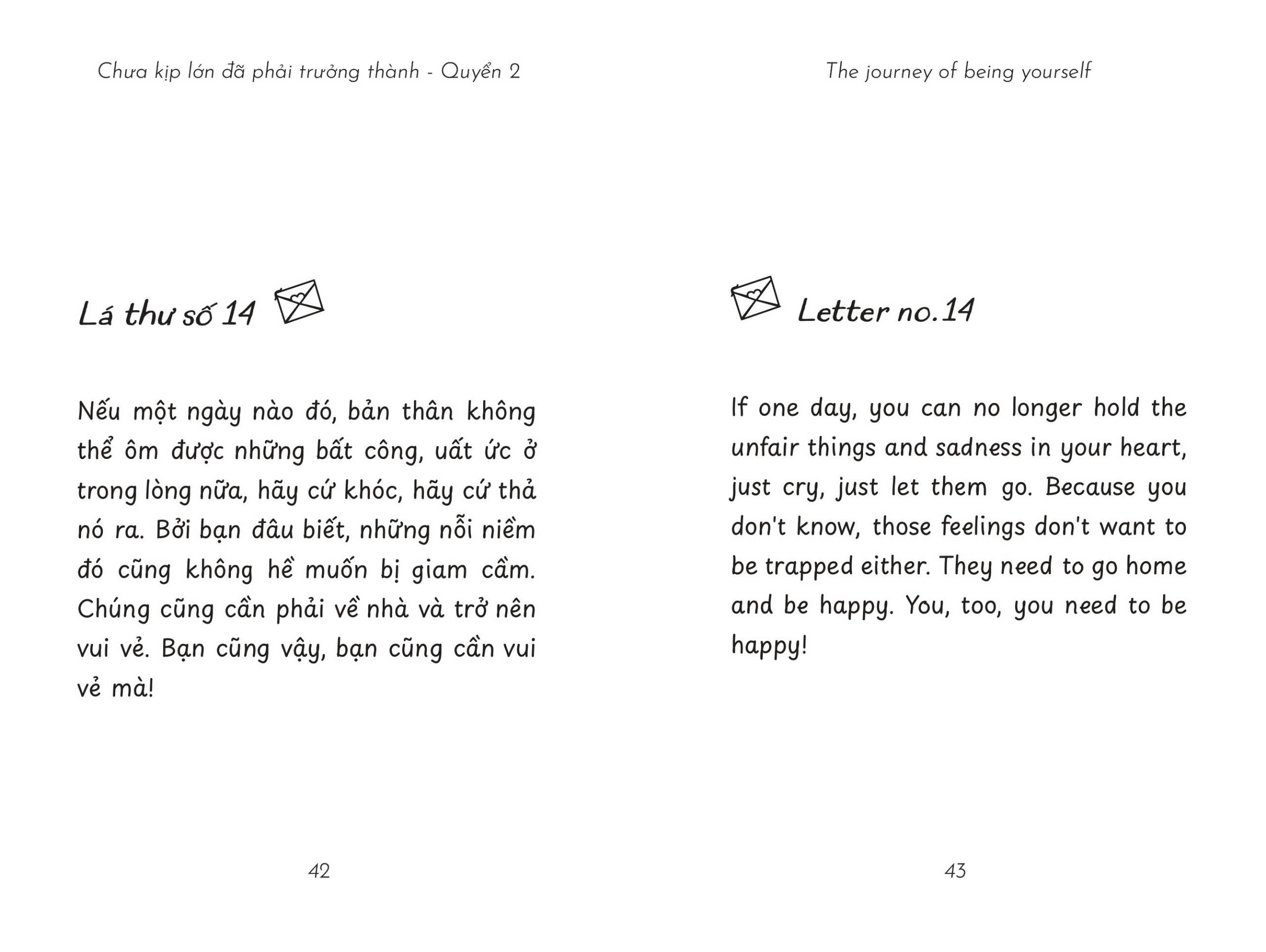 the journey of being yourself - chưa kịp lớn đã phải trưởng thành - quyển 2 - phiên bản song ngữ việt-anh - Ảnh 7