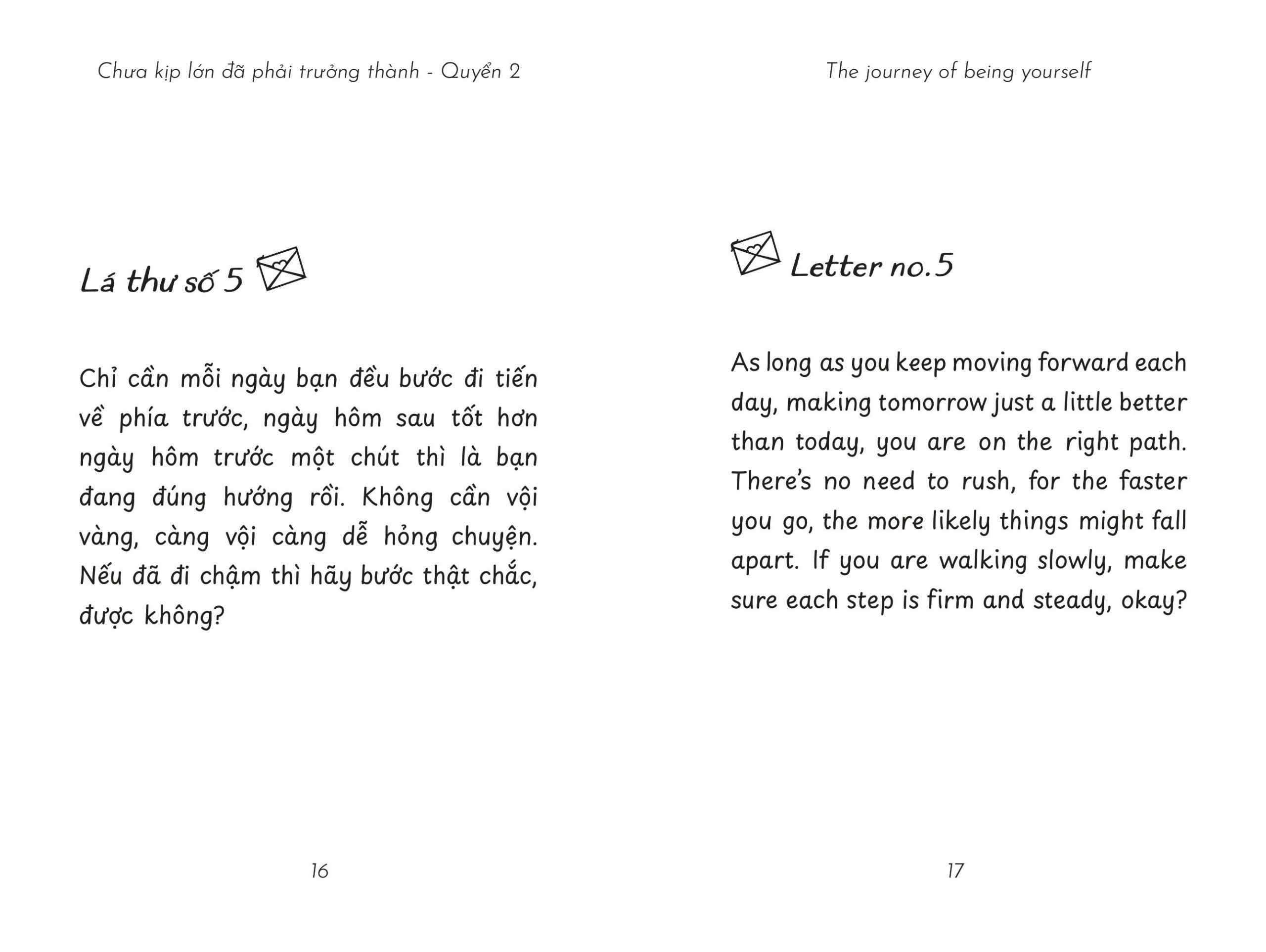 the journey of being yourself - chưa kịp lớn đã phải trưởng thành - quyển 2 - phiên bản song ngữ việt-anh - Ảnh 8