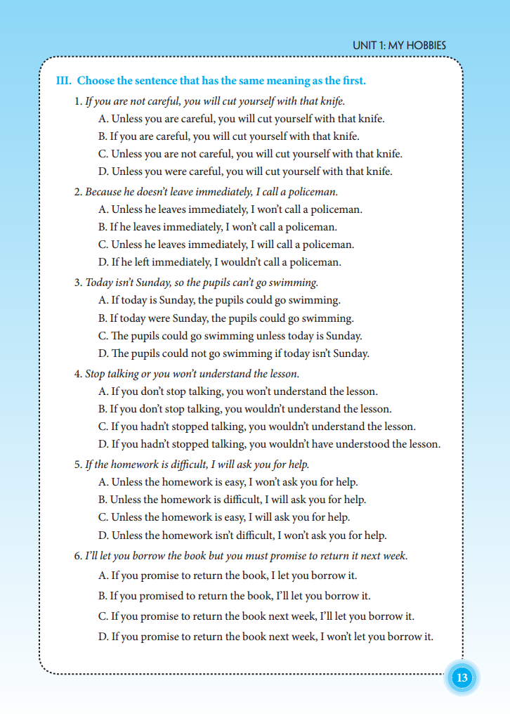 the langmaster - bài tập tiếng anh lớp 7 - có đáp án (tái bản 2021) - Ảnh 11