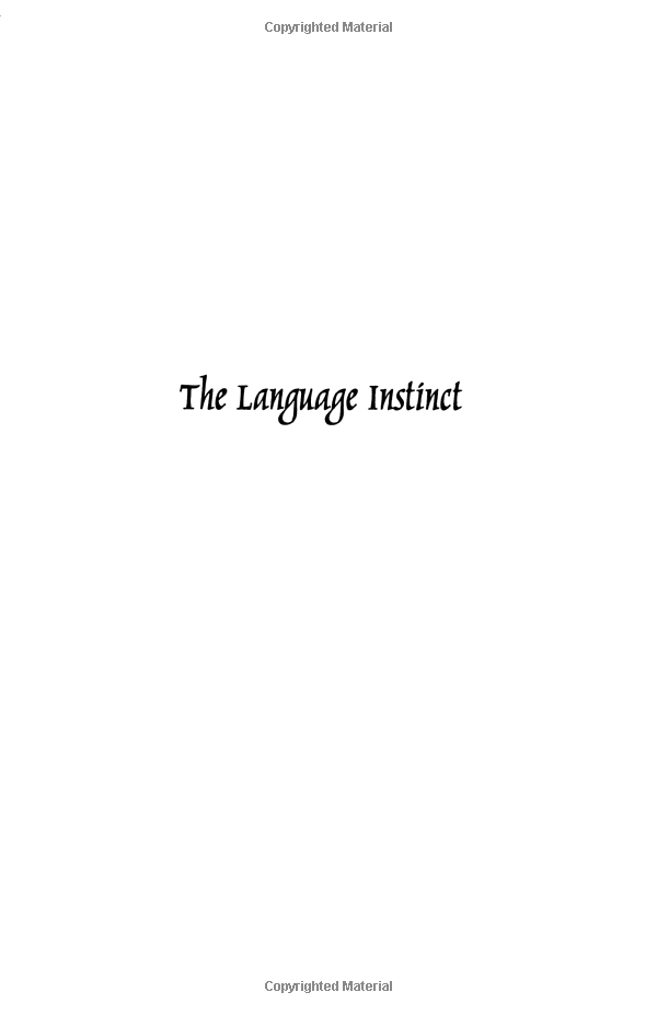 the language instinct: how the mind creates language (p.s.) - Ảnh 6