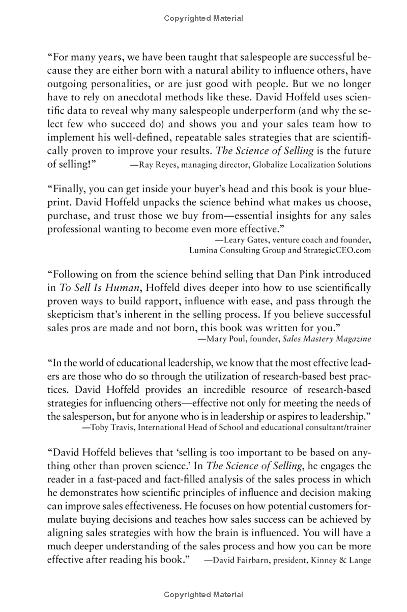 the science of selling: proven strategies to make your pitch, influence decisions, and close the deal - Ảnh 5