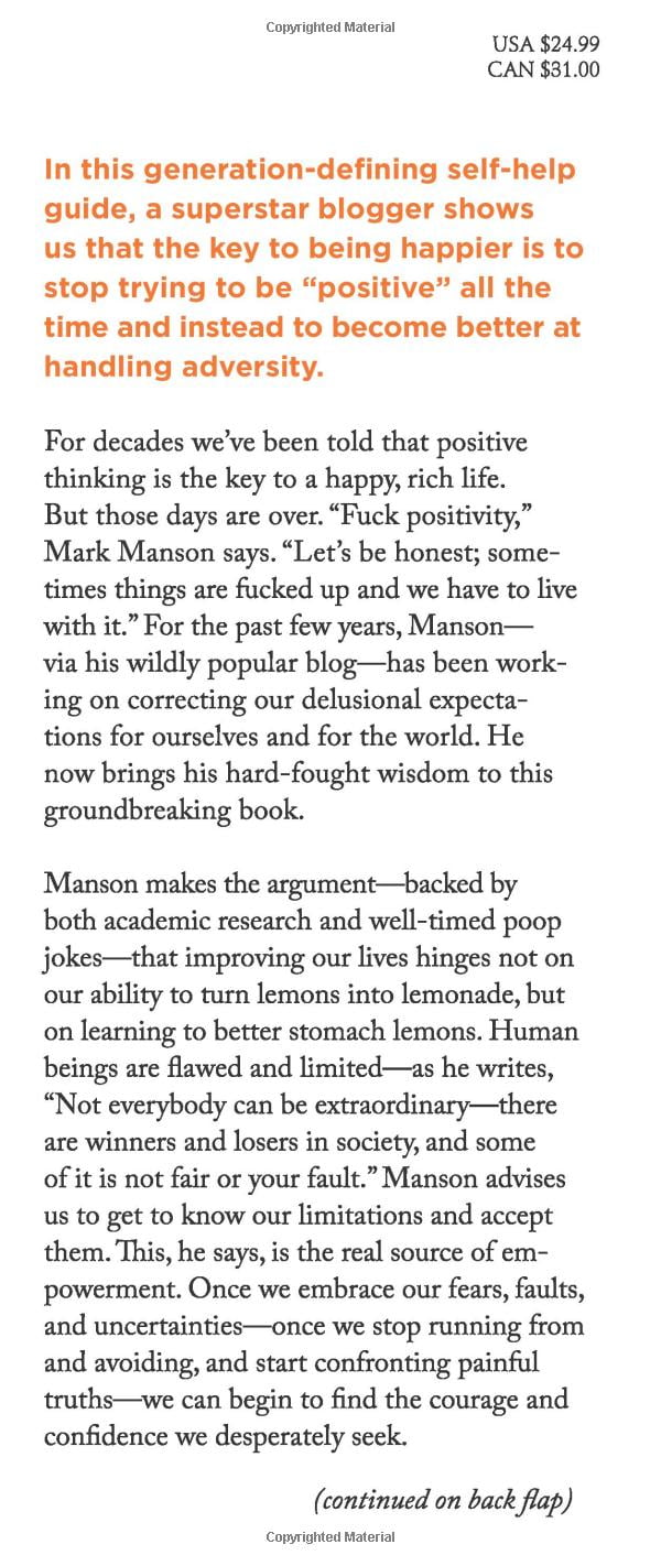 the subtle art of not giving a f*ck: a counterintuitive approach to living a good life - Ảnh 3