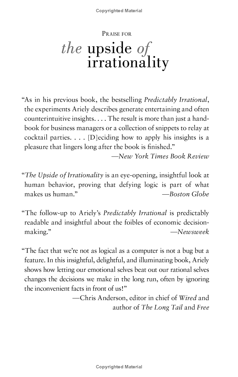 the upside of irrationality : the unexpected benefits of defying logic - Ảnh 3