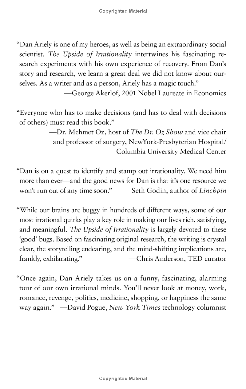 the upside of irrationality : the unexpected benefits of defying logic - Ảnh 4