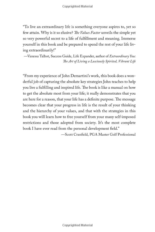 the values factor : the secret to creating an inspired and fulfilling life - Ảnh 3