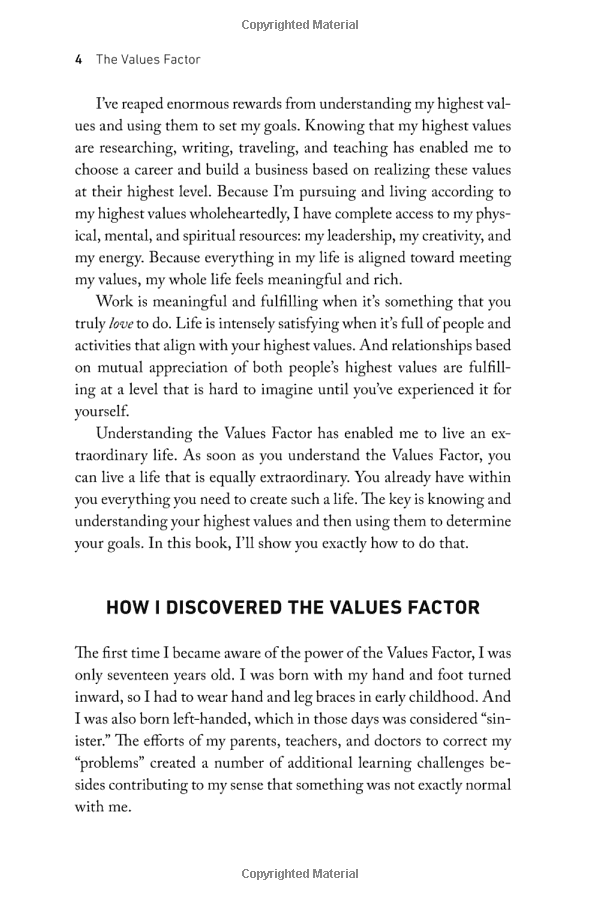the values factor : the secret to creating an inspired and fulfilling life - Ảnh 8