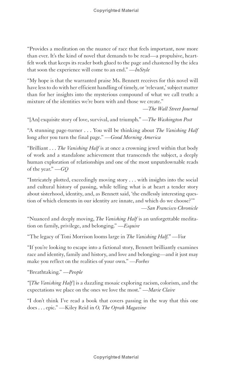 the vanishing half: shortlisted for the women's prize 2021 - Ảnh 3