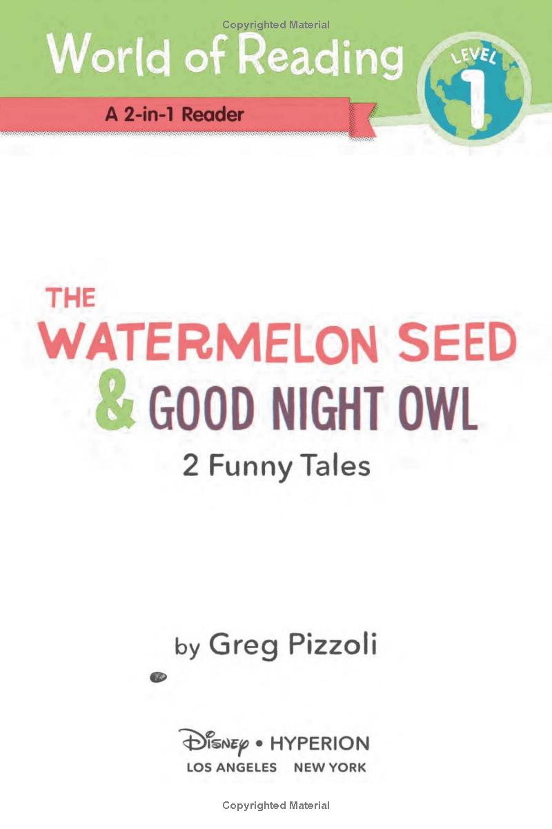 the world of reading watermelon seed and good night owl 2-in-1 listen-along reader: 2 funny tales with cd! - level 1 - Ảnh 3