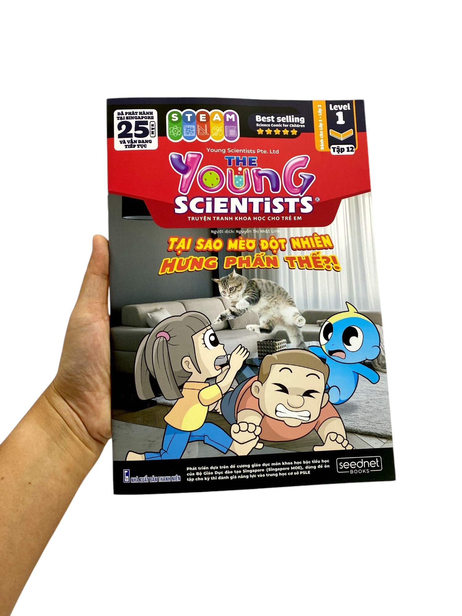 the young scientists - truyện tranh khoa học cho trẻ em - level 1 - tập 12 - tại sao mèo đột nhiên hưng phấn thế?! - Ảnh 7
