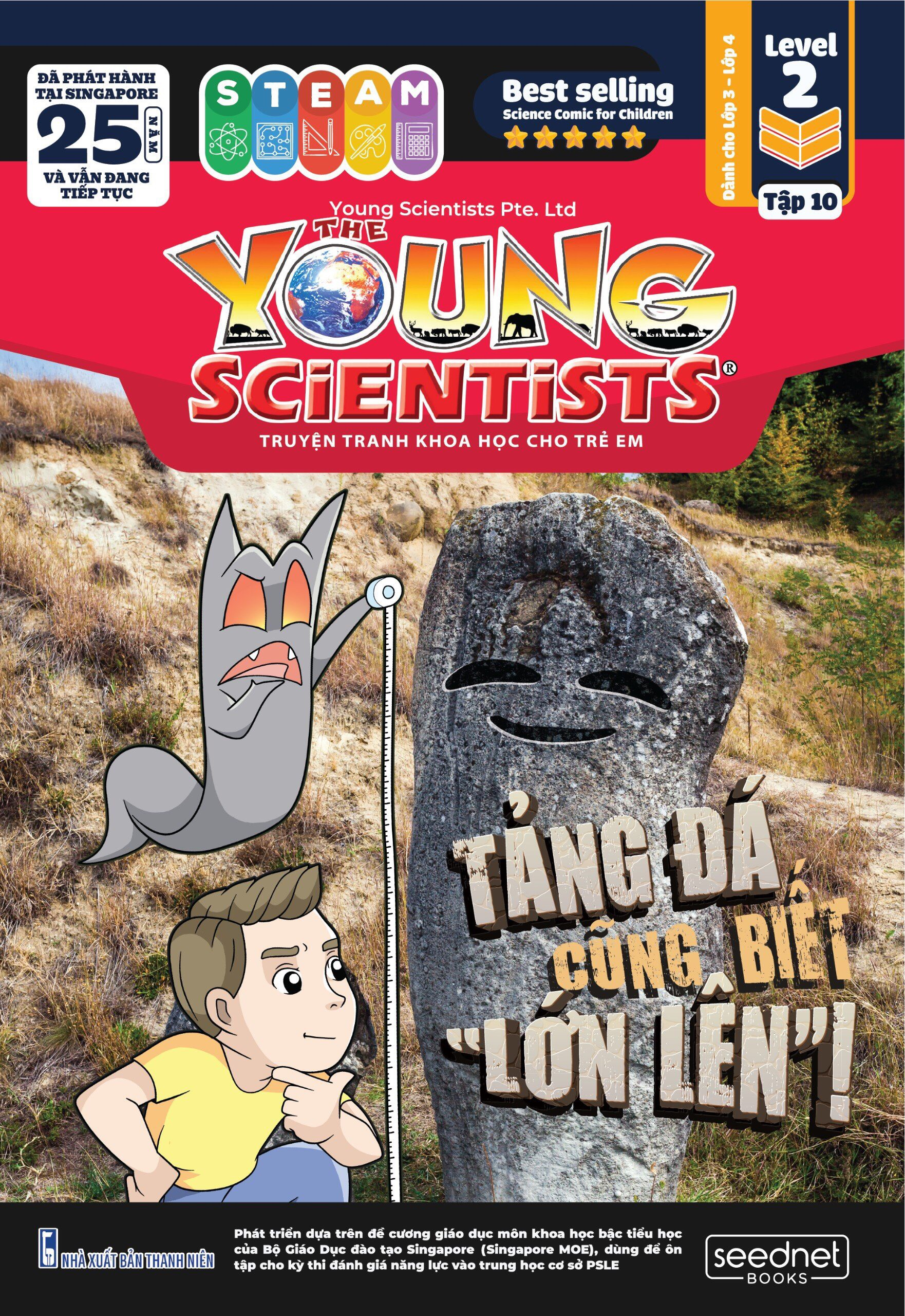 the young scientists - truyện tranh khoa học cho trẻ em - level 2 - tập 10 - tảng đá cũng biết “lớn lên”! - Ảnh 2