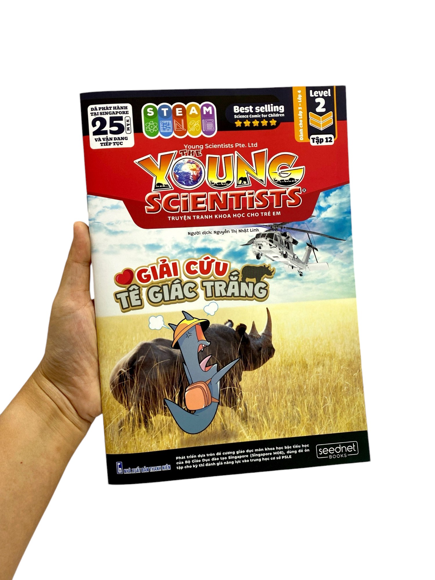 the young scientists - truyện tranh khoa học cho trẻ em - level 2 - tập 12 - giải cứu tê giác trắng - Ảnh 7