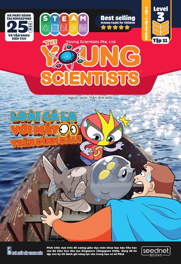 the young scientists - truyện tranh khoa học cho trẻ em - level 3 - tập 11 - loài cá lạ với mắt trên đỉnh đầu! - Ảnh 2