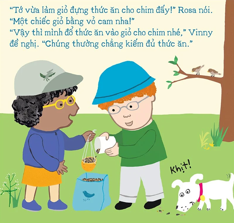 thí nghiệm vui cùng rosa - giỏ thức ăn cho chim - Ảnh 3