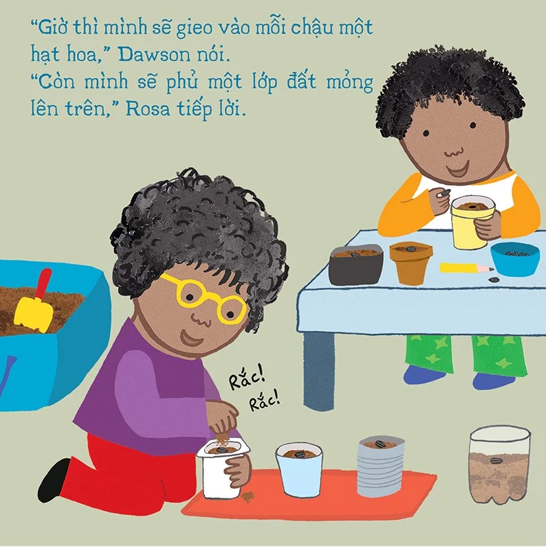 thí nghiệm vui cùng rosa - trồng hoa hướng dương - Ảnh 5