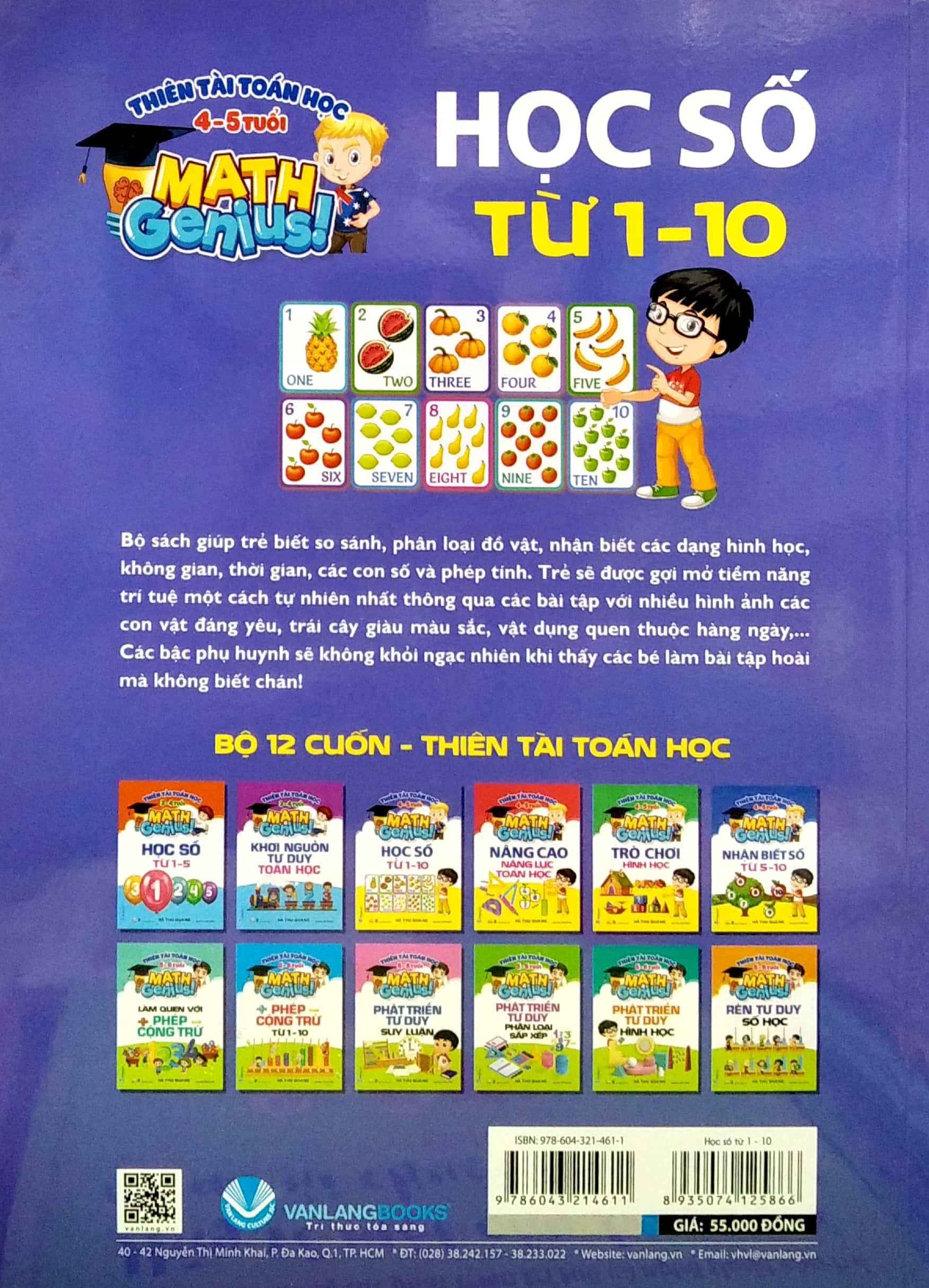 thiên tài toán học (4 - 5 tuổi) - học số từ 1-10 - Ảnh 6