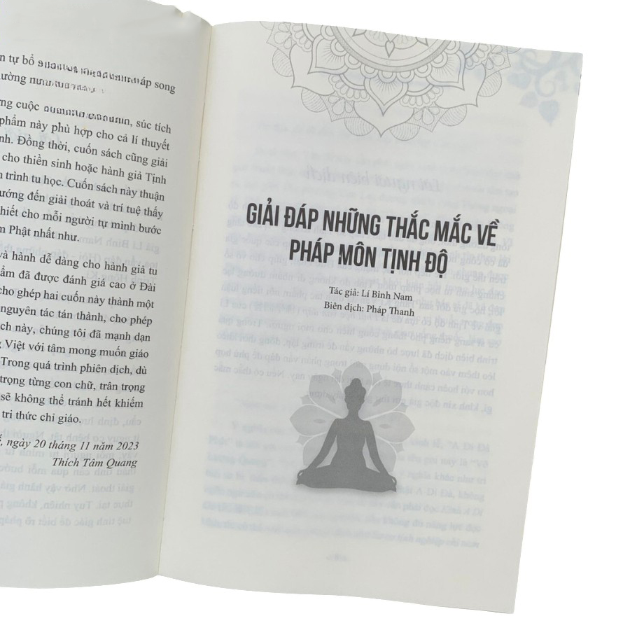 thiền tịnh vấn đáp - Ảnh 3