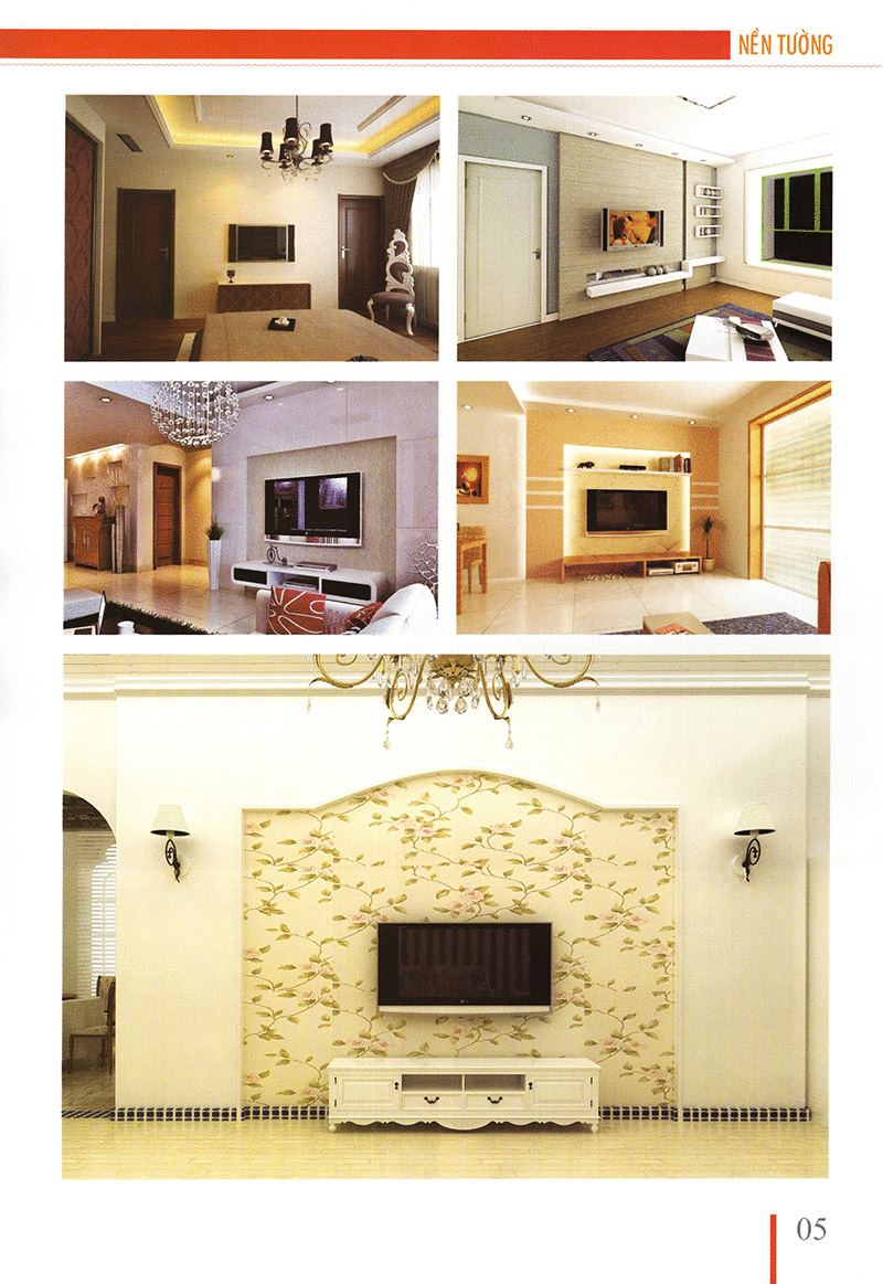 thiết kế chi tiết nhà ở theo phong thủy - quyển màu đỏ - nền tường - Ảnh 10