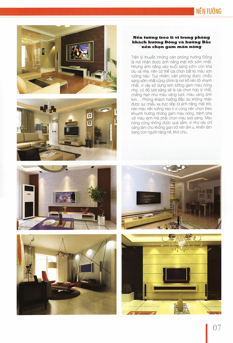 thiết kế chi tiết nhà ở theo phong thủy - quyển màu đỏ - nền tường - Ảnh 12