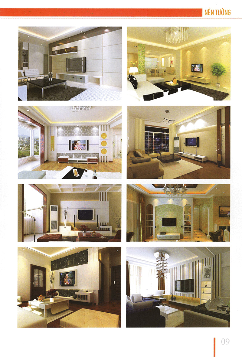 thiết kế chi tiết nhà ở theo phong thủy - quyển màu đỏ - nền tường - Ảnh 14