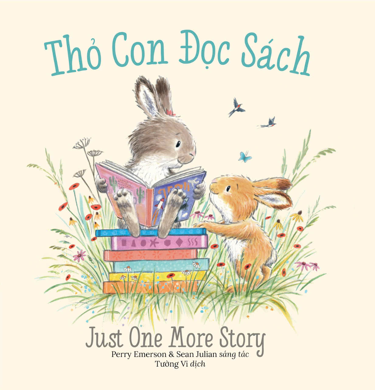 thỏ con đọc sách - just one more story - Ảnh 2