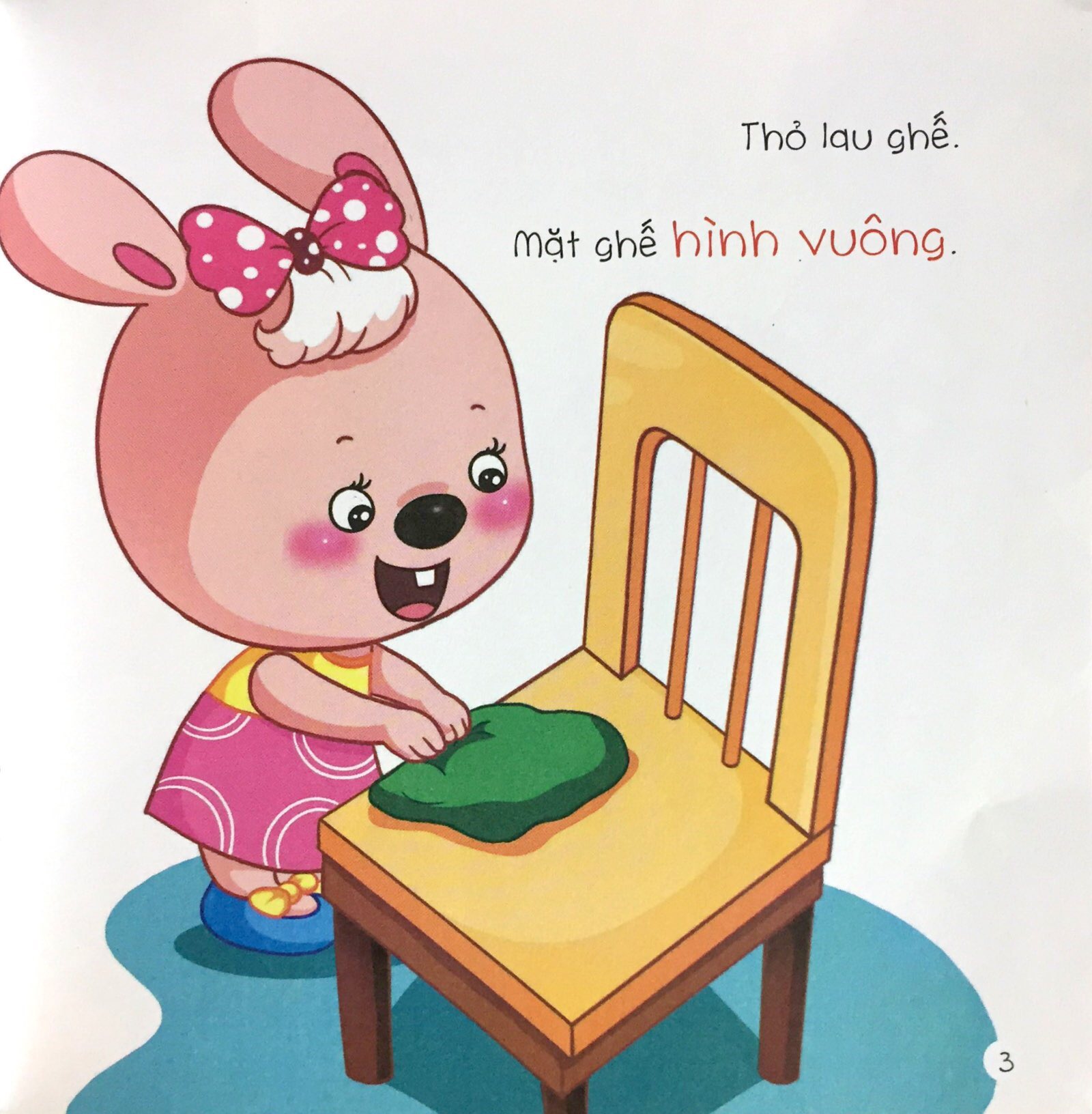 thỏ thông minh và hình vuông, hình bầu dục - sách song ngữ việt - anh - Ảnh 3