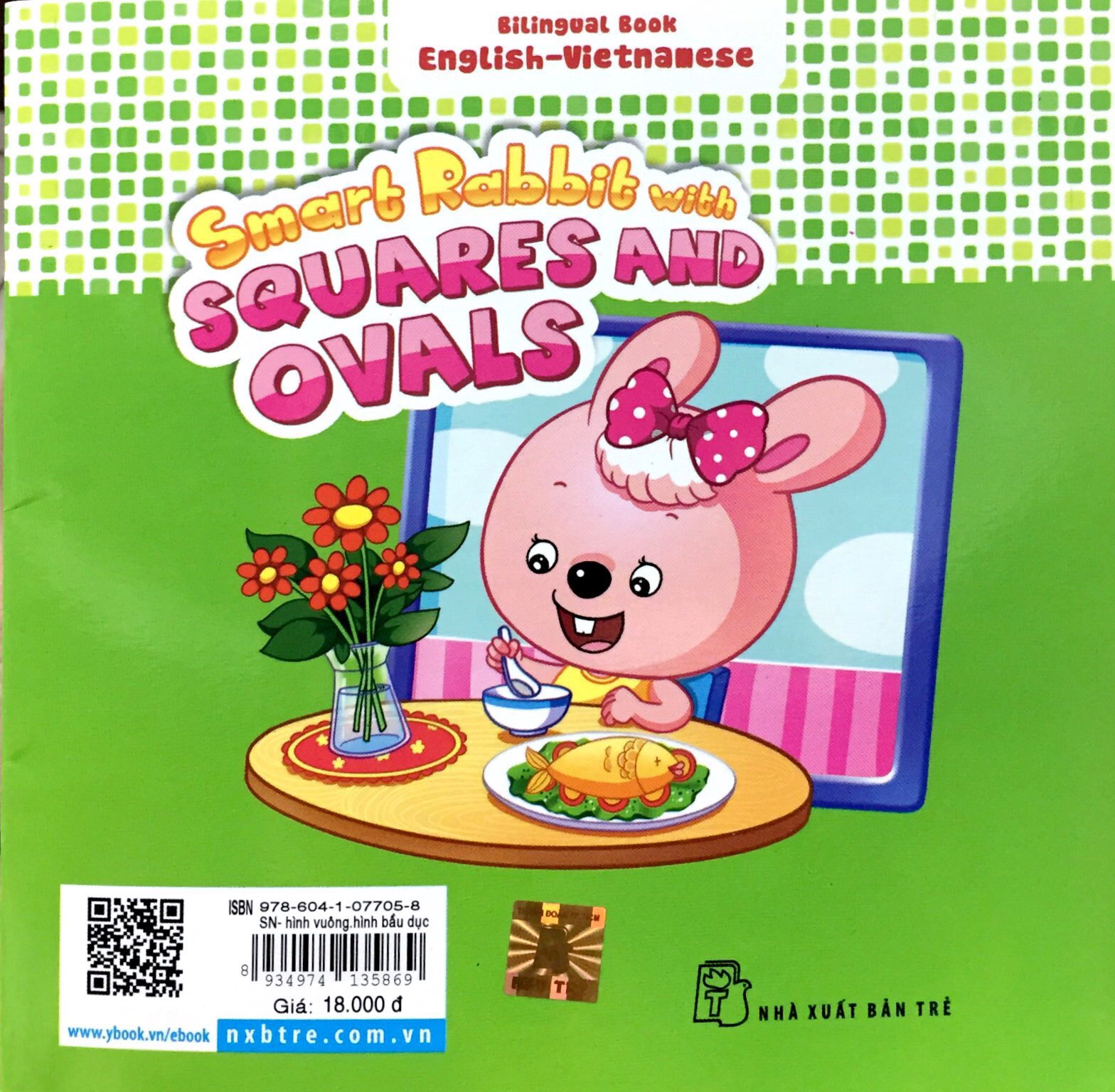 thỏ thông minh và hình vuông, hình bầu dục - sách song ngữ việt - anh - Ảnh 5