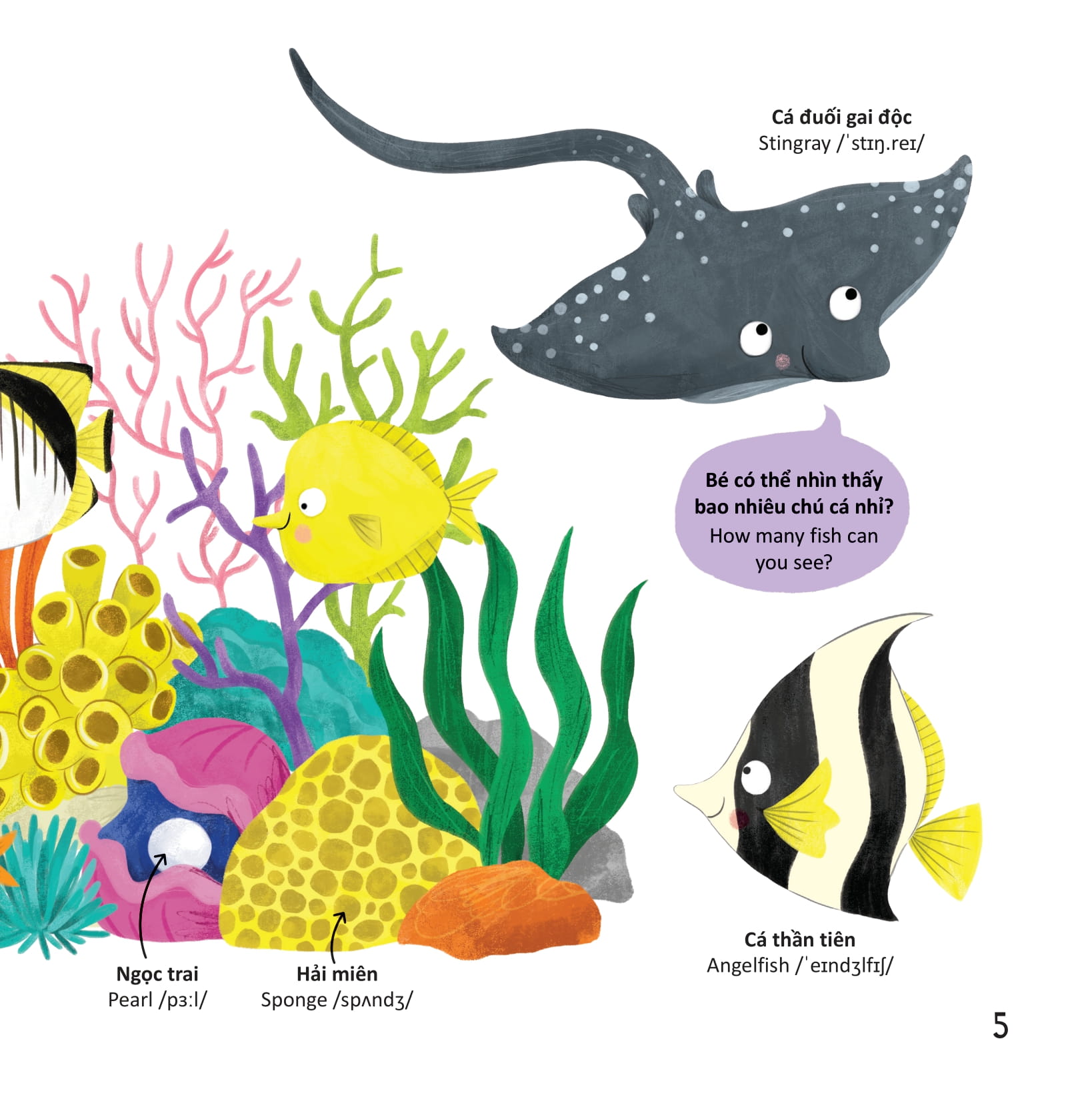 thư viện từ vựng đầu đời cho bé - động vật dưới biển - under the sea! - Ảnh 4