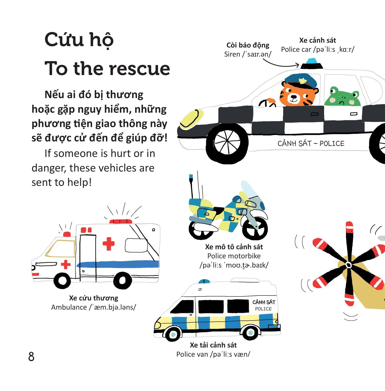 thư viện từ vựng đầu đời cho bé - phương tiện giao thông - on the go! - Ảnh 9