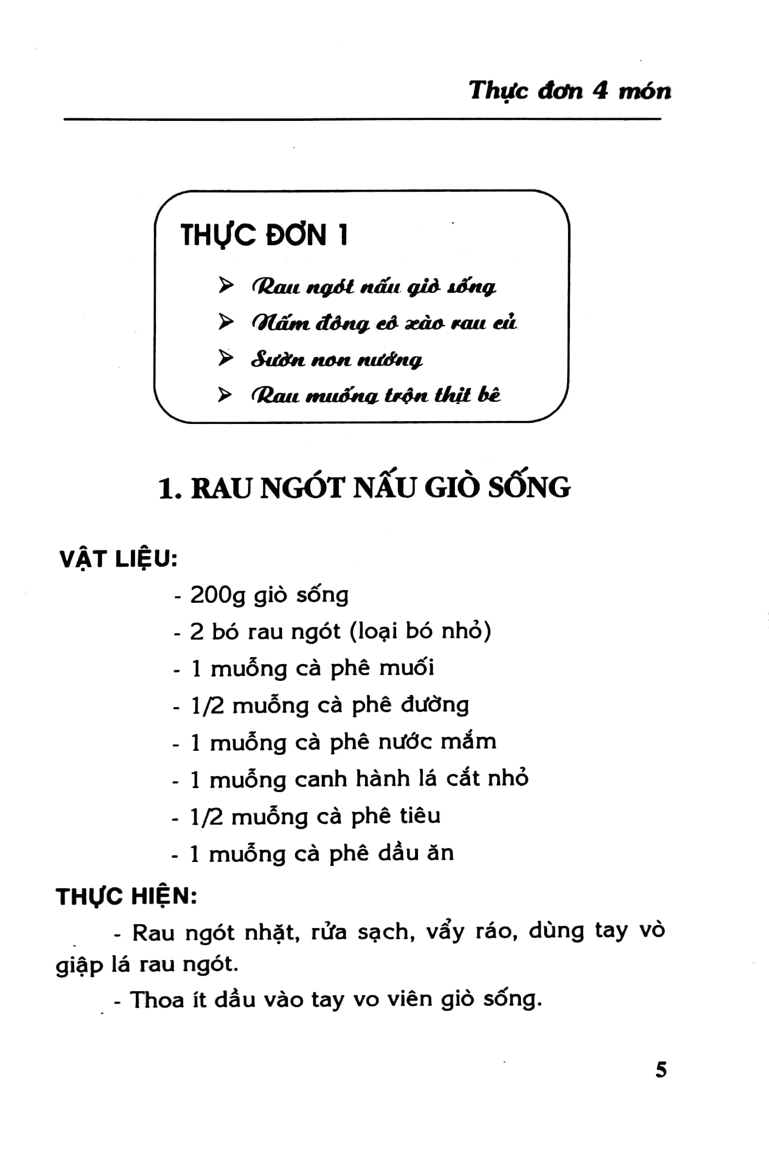 thực đơn bốn món - Ảnh 3