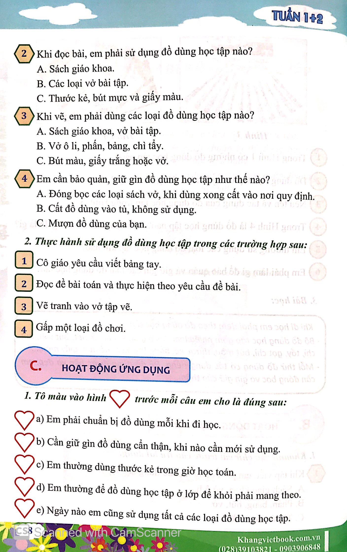 thực hành kỹ năng sống - lớp 1 - Ảnh 8