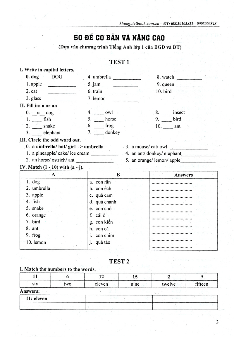 tiếng anh 1-luyện giải bộ đề kiểm tra định kỳ - Ảnh 3