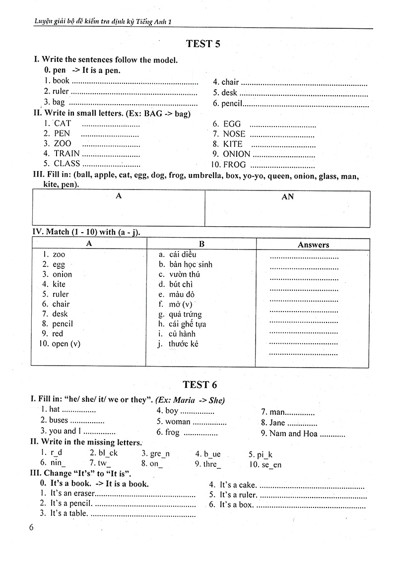 tiếng anh 1-luyện giải bộ đề kiểm tra định kỳ - Ảnh 6