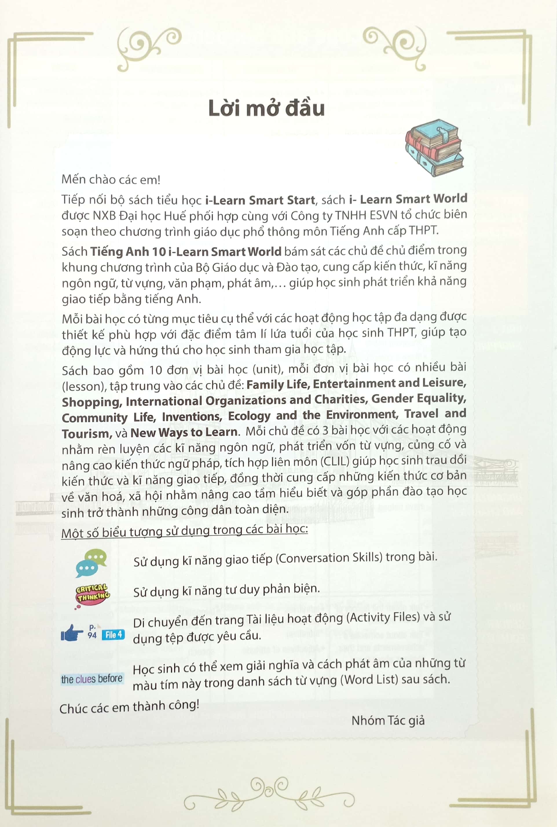 tiếng anh 10 i-learn smart world - studen't book (sách bài học) - Ảnh 4