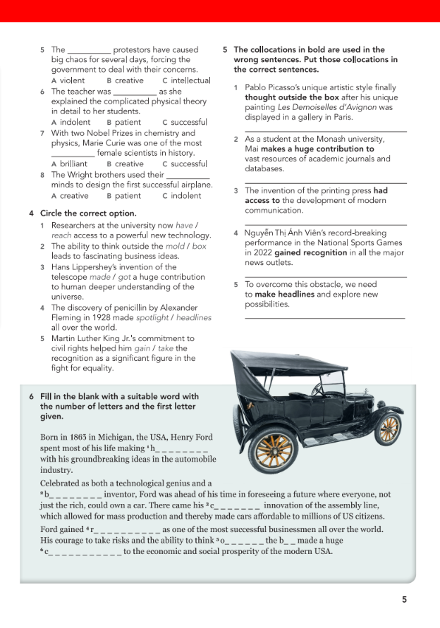 tiếng anh 12 - english discovery - workbook - Ảnh 6