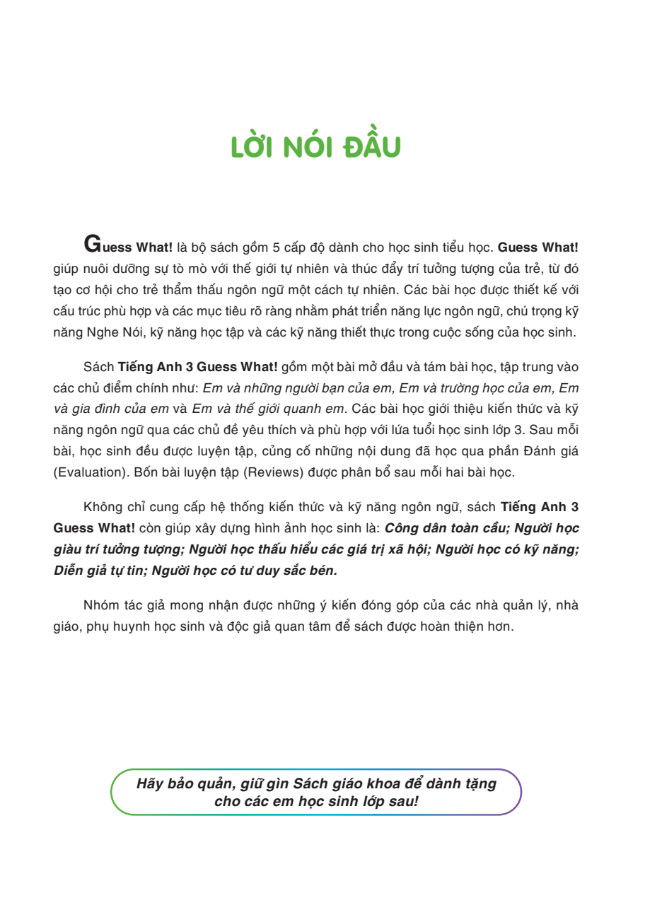 tiếng anh 3 guess what! - student's book - Ảnh 4