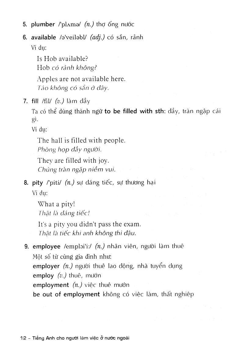 tiếng anh cho người làm việc ở nước ngoài - Ảnh 12