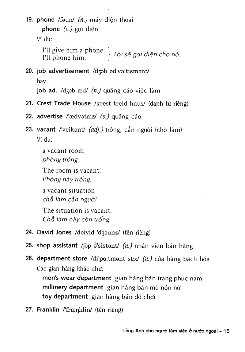 tiếng anh cho người làm việc ở nước ngoài - Ảnh 15