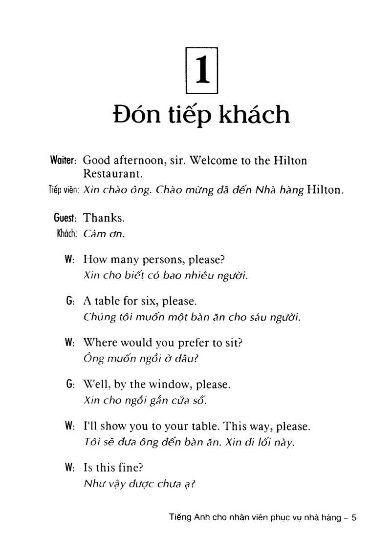 tiếng anh cho nhân viên phục vụ nhà hàng - Ảnh 7