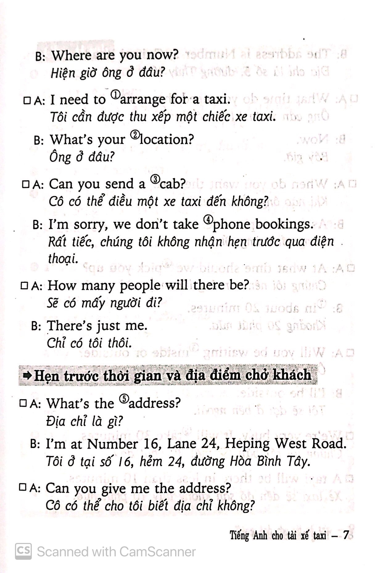 tiếng anh cho tài xế taxi - Ảnh 6