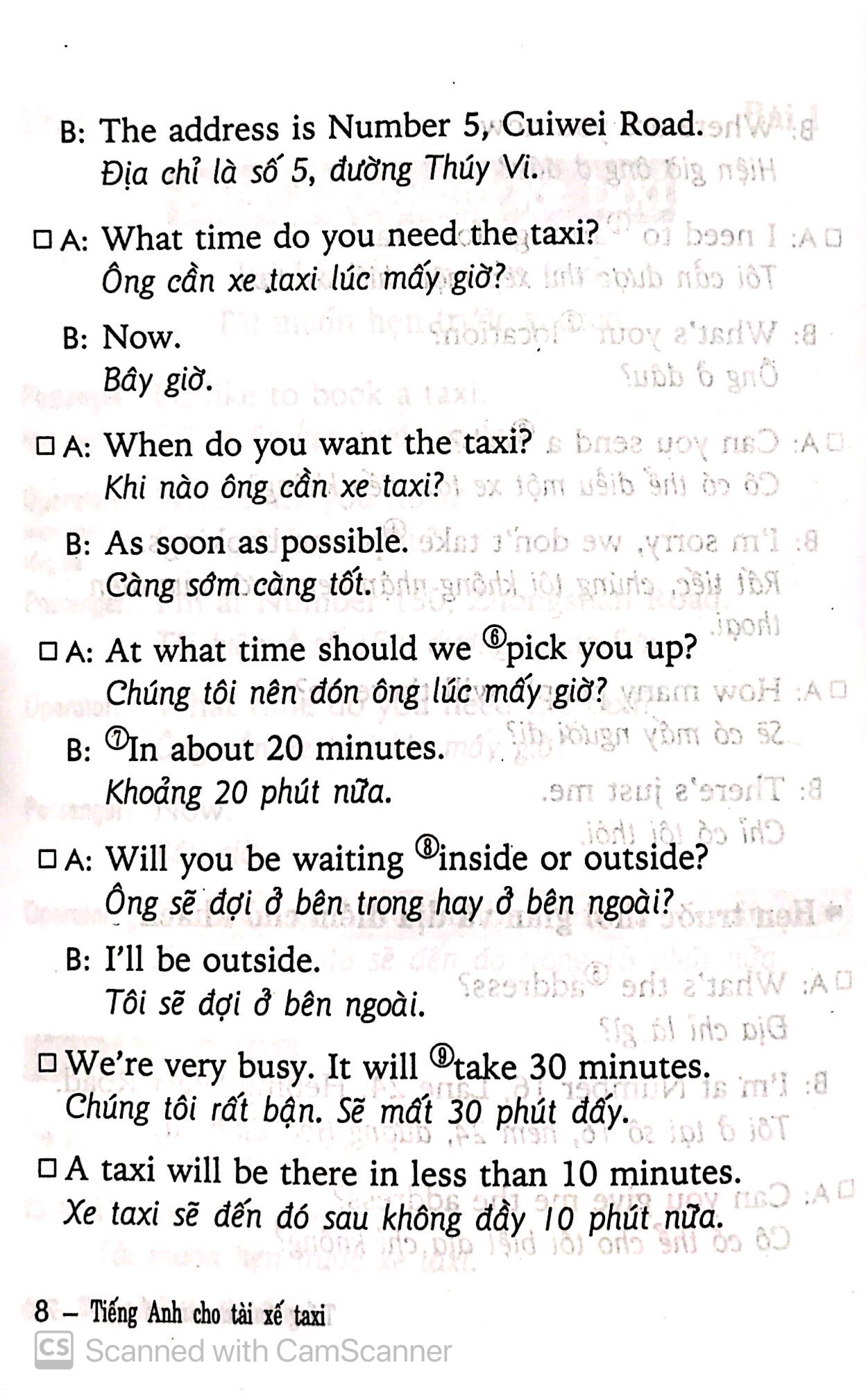 tiếng anh cho tài xế taxi - Ảnh 7