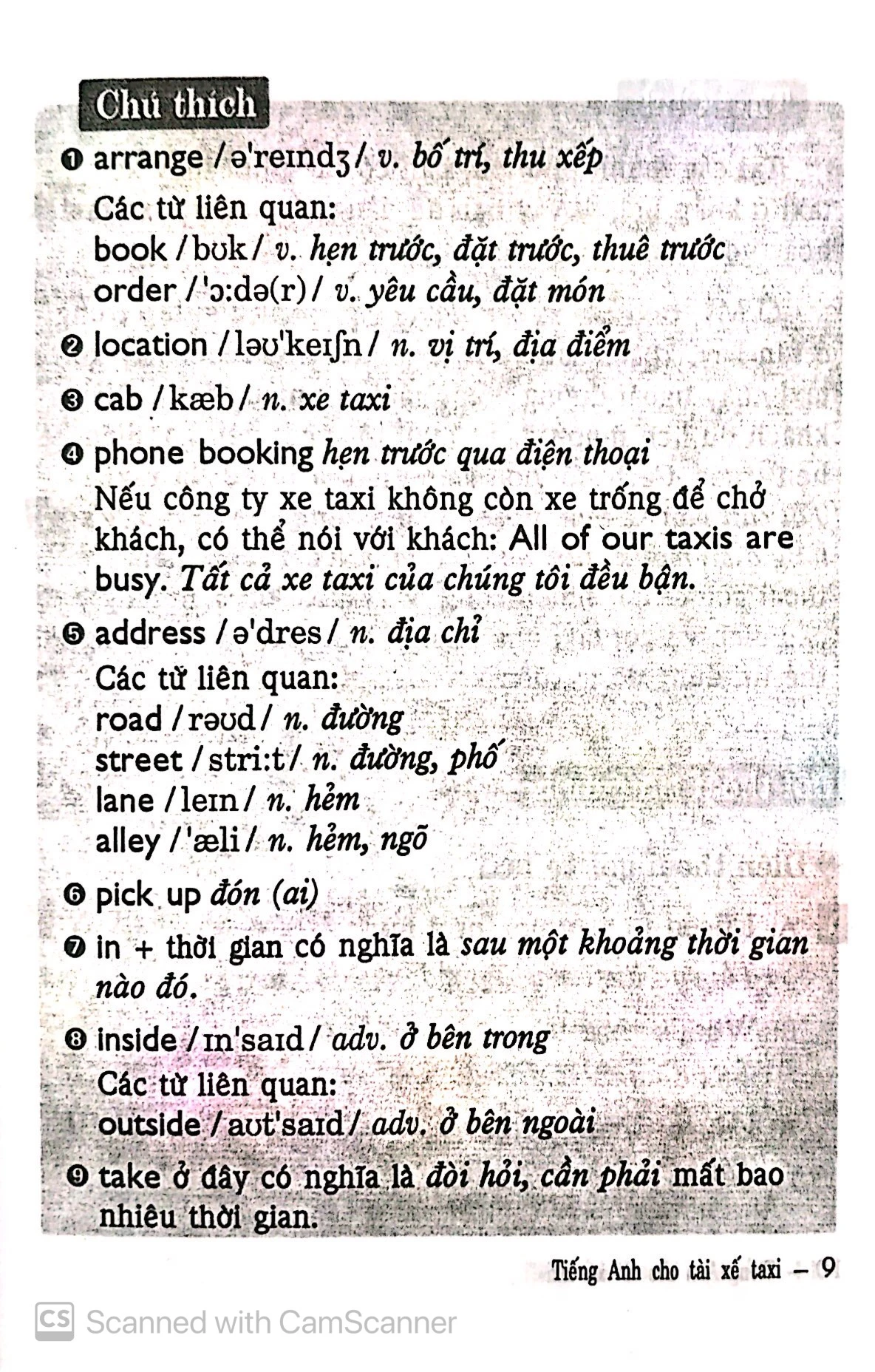 tiếng anh cho tài xế taxi - Ảnh 8