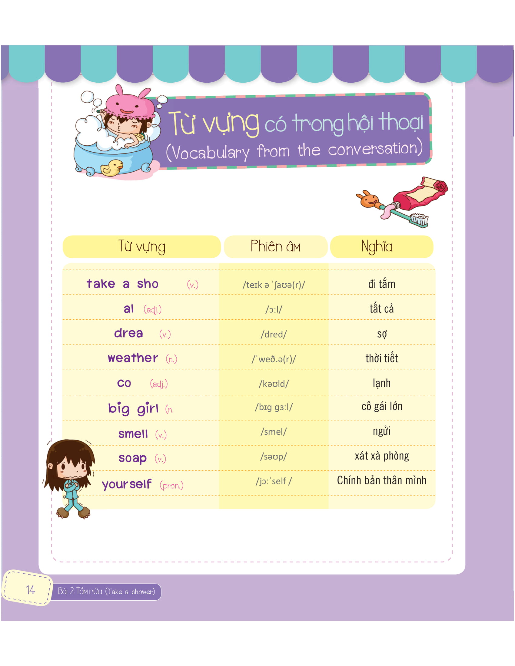 tiếng anh giao tiếp cho trẻ em - daily routines - nếp sinh hoạt hằng ngày - Ảnh 25