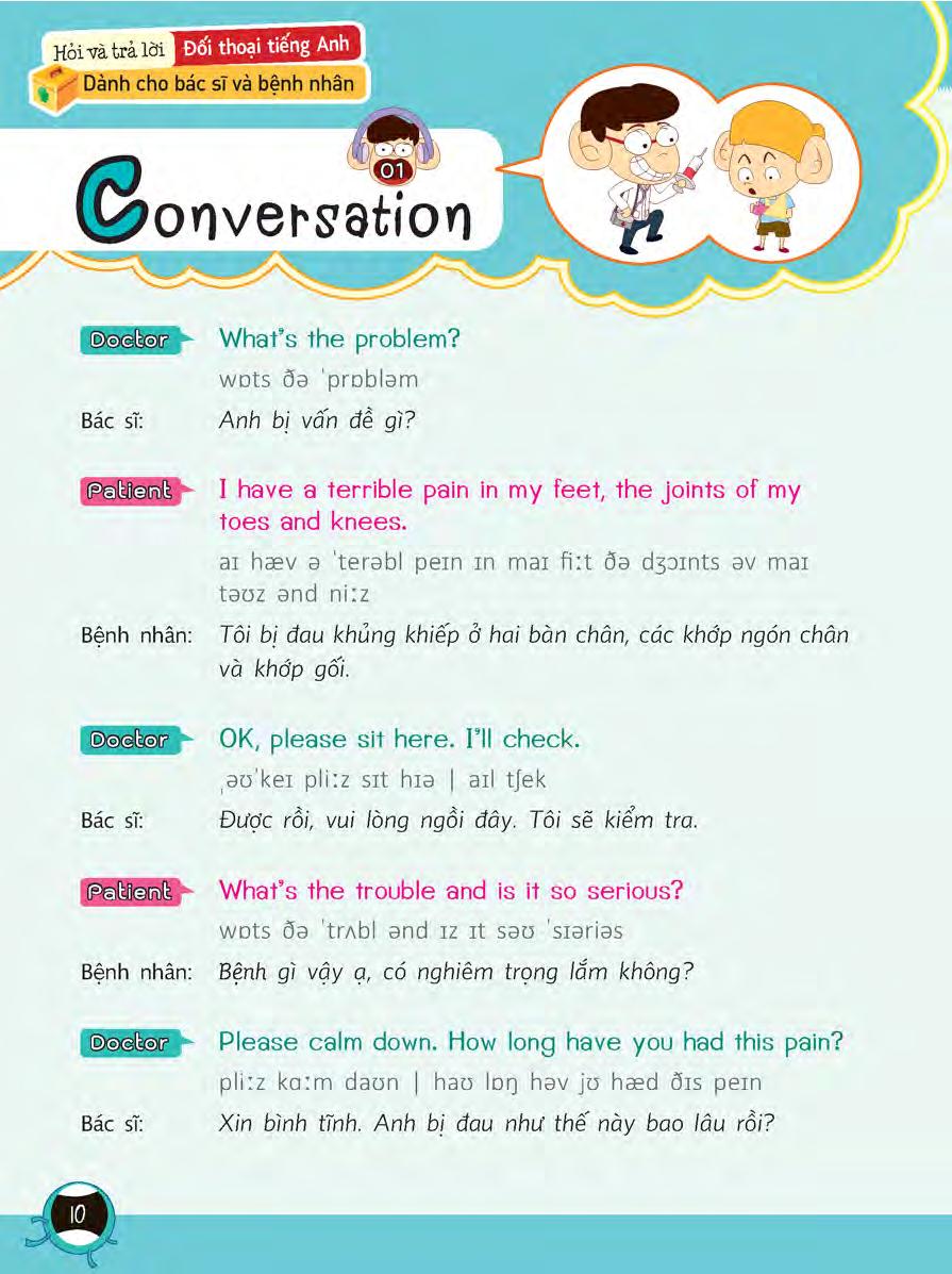 tiếng anh giao tiếp dành cho bác sĩ và bệnh nhân - Ảnh 10